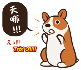 Corgi NANA Multilingual sticker #12923541