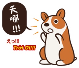 Corgi NANA Multilingual sticker #12923541