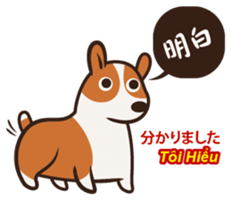Corgi NANA Multilingual sticker #12923552