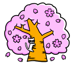 cat with sunglasses all seasons sticker #12923776