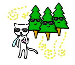 cat with sunglasses all seasons sticker #12923777