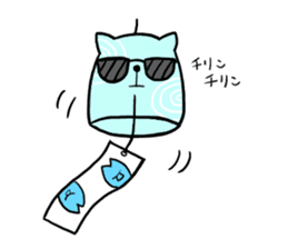 cat with sunglasses all seasons sticker #12923782