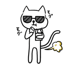cat with sunglasses all seasons sticker #12923790