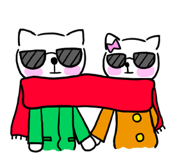 cat with sunglasses all seasons sticker #12923798