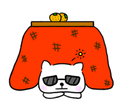 cat with sunglasses all seasons sticker #12923799