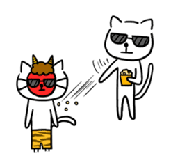 cat with sunglasses all seasons sticker #12923805