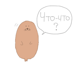 A Baikal seal speaking Russian sticker #12924668