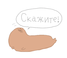 A Baikal seal speaking Russian sticker #12924672
