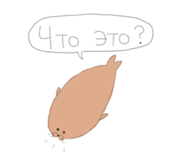 A Baikal seal speaking Russian sticker #12924682
