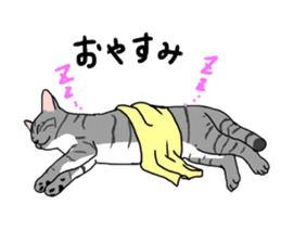 Nanako, the gray tabby kitty! sticker #12925448