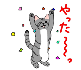 Nanako, the gray tabby kitty! sticker #12925460