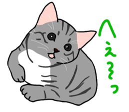 Nanako, the gray tabby kitty! sticker #12925472