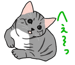Nanako, the gray tabby kitty! sticker #12925472