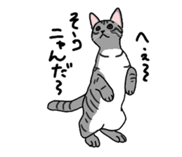 Nanako, the gray tabby kitty! sticker #12925473