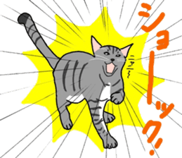 Nanako, the gray tabby kitty! sticker #12925475