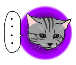 Nanako, the gray tabby kitty! sticker #12925478