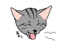 Nanako, the gray tabby kitty! sticker #12925479