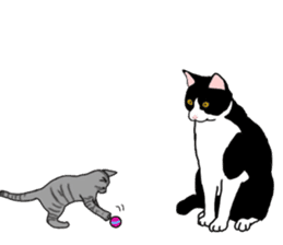 Nanako, the gray tabby kitty! sticker #12925484