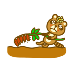 Autumn raccoon dog sticker #12928552