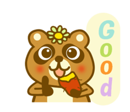 Autumn raccoon dog sticker #12928553