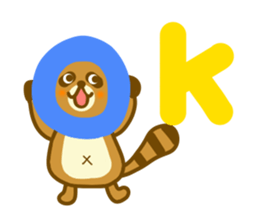 Autumn raccoon dog sticker #12928562