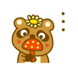 Autumn raccoon dog sticker #12928569