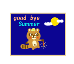 Autumn raccoon dog sticker #12928574