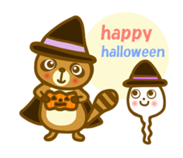 Autumn raccoon dog sticker #12928581