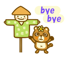 Autumn raccoon dog sticker #12928589