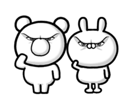 Move! Handsome bear & rabbit (overseas) sticker #12928759