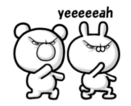 Move! Handsome bear & rabbit (overseas) sticker #12928773