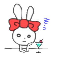 ribbon rabbit (red)