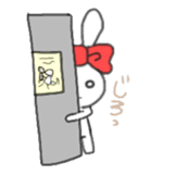 ribbon rabbit (red) sticker #12929300