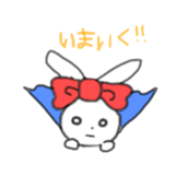 ribbon rabbit (red) sticker #12929312
