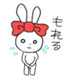 ribbon rabbit (red) sticker #12929319