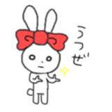 ribbon rabbit (red) sticker #12929320