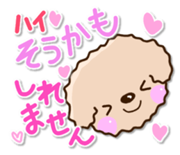 Friendly toy poodle sticker #12929710