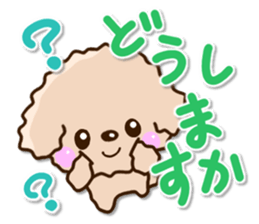 Friendly toy poodle sticker #12929722