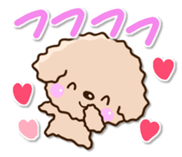 Friendly toy poodle sticker #12929729