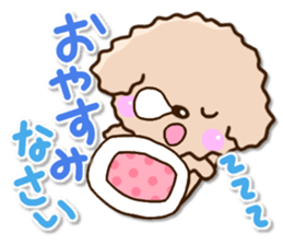 Friendly toy poodle sticker #12929733