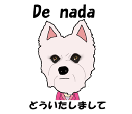 Milky(westie) bilingual Brazilian sticker #12930508