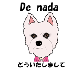 Milky(westie) bilingual Brazilian sticker #12930508