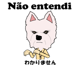 Milky(westie) bilingual Brazilian sticker #12930515