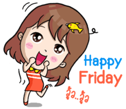 Nong Pla Tong : Cute Office Girl sticker #12930575