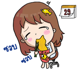 Nong Pla Tong : Cute Office Girl sticker #12930576
