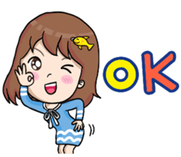 Nong Pla Tong : Cute Office Girl sticker #12930592
