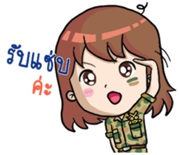 Nong Pla Tong : Cute Office Girl sticker #12930593