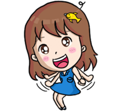 Nong Pla Tong : Cute Office Girl sticker #12930607