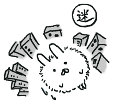 fluffy bunny Mofu-chan. sticker #12931811