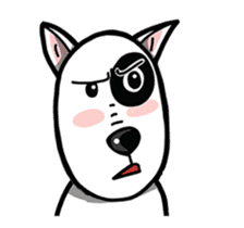 Butterier White Dog (animated) sticker #12933112